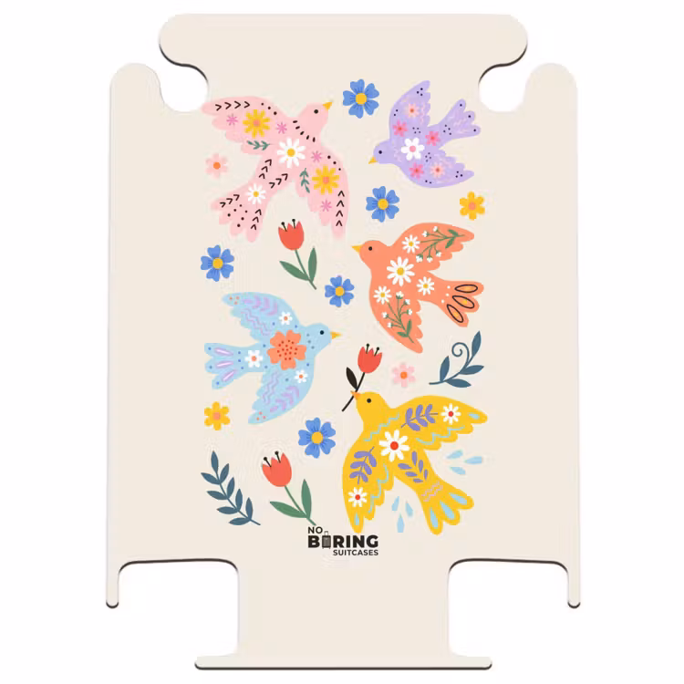 CaseSwap™ - Vogel - Bloemen - Folk - Kleurrijk - Dieren — 1