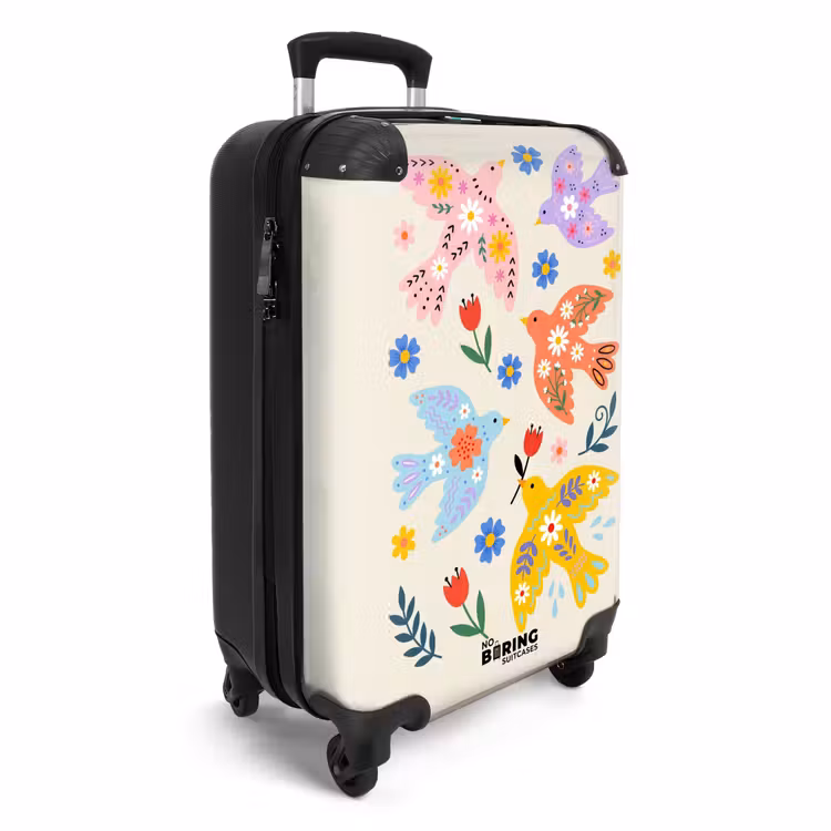CaseSwap™ - Vogel - Bloemen - Folk - Kleurrijk - Dieren — 2