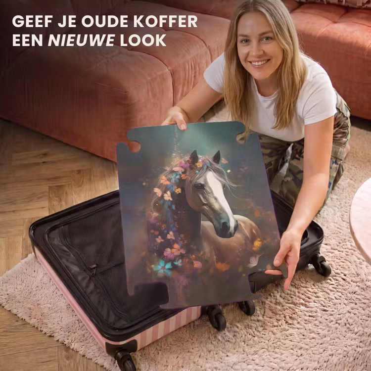 CaseSwap™ - Koffer - Dieren - Paard - Natuur - Vlinder - Bloemen — 3