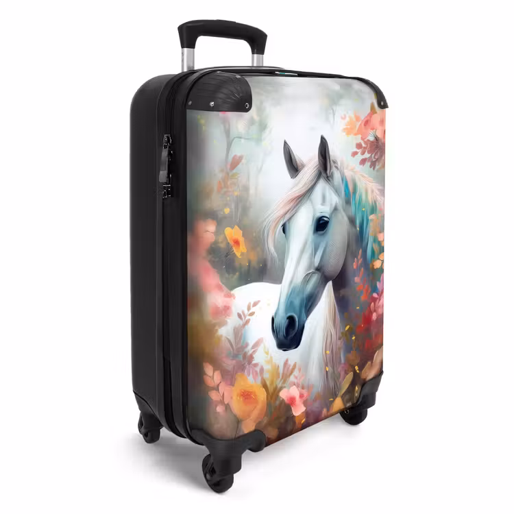 CaseSwap™ - Wit paard omringd door bloemen — 2