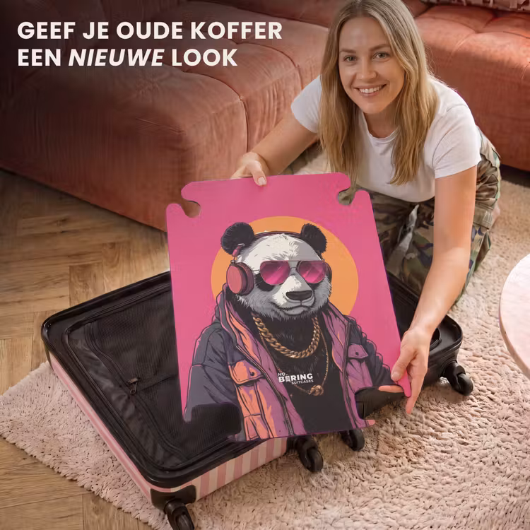 CaseSwap™ - Panda met Koptelefoon, Zonnebril en Gouden Ketting — 3