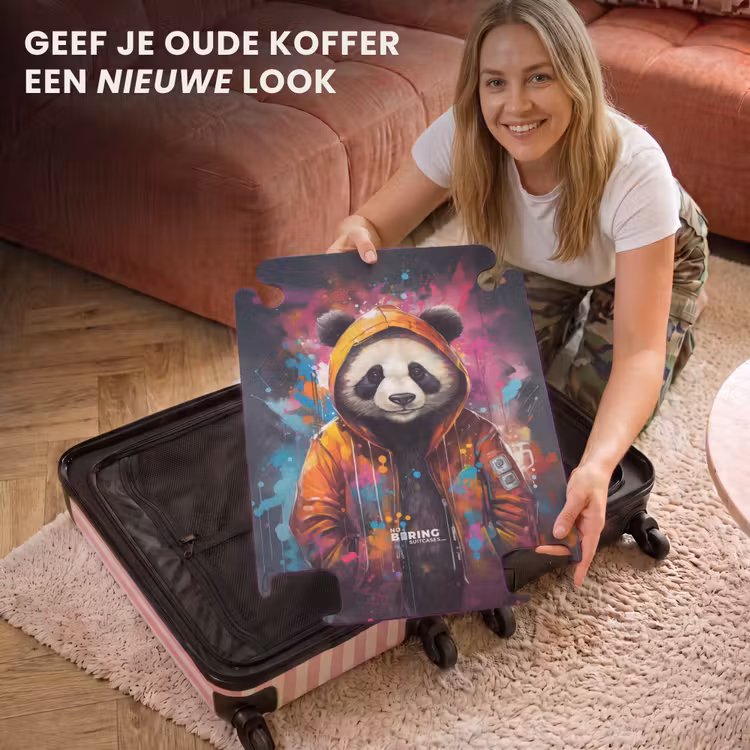 CaseSwap™ - Panda met Oranje Jas en Verfspetters — 3