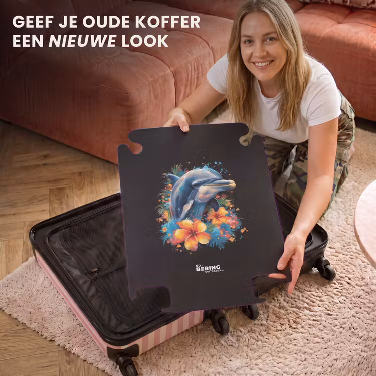 CaseSwap™ - Dolfijn te Midden van Graffiti Bloemen — 3