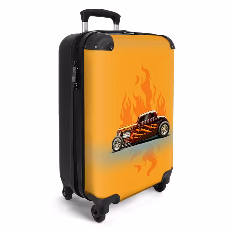 CaseSwap™ - Bruine auto met gele vlammen — 2