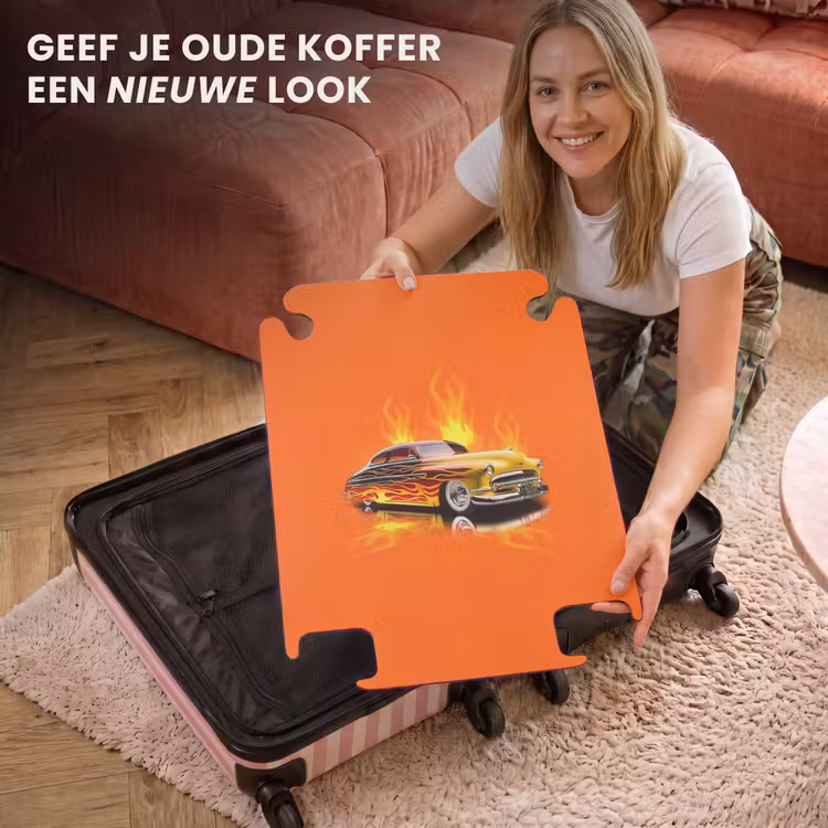CaseSwap™ - Gele auto met gele vlammen — 3