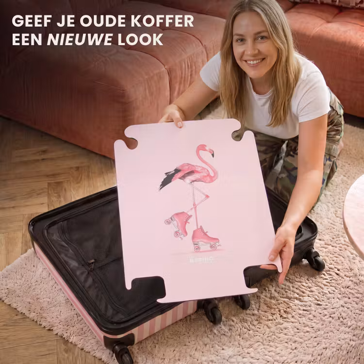 CaseSwap™ - Roze rollerflamingo — 3