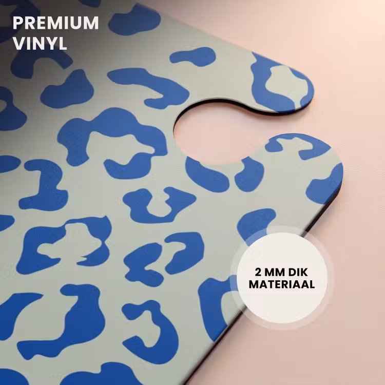 CaseSwap™ - Dierenprints - Panterprint koffer in blauw en pastelgroen — 6