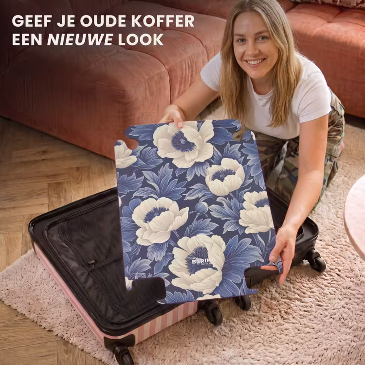 CaseSwap - Vintage bloemen - Blauw — 3