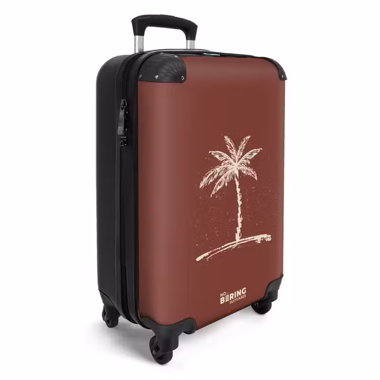 CaseSwap™ - Palmbomen - Palmboom op mahoniebruine achtergrond — 2