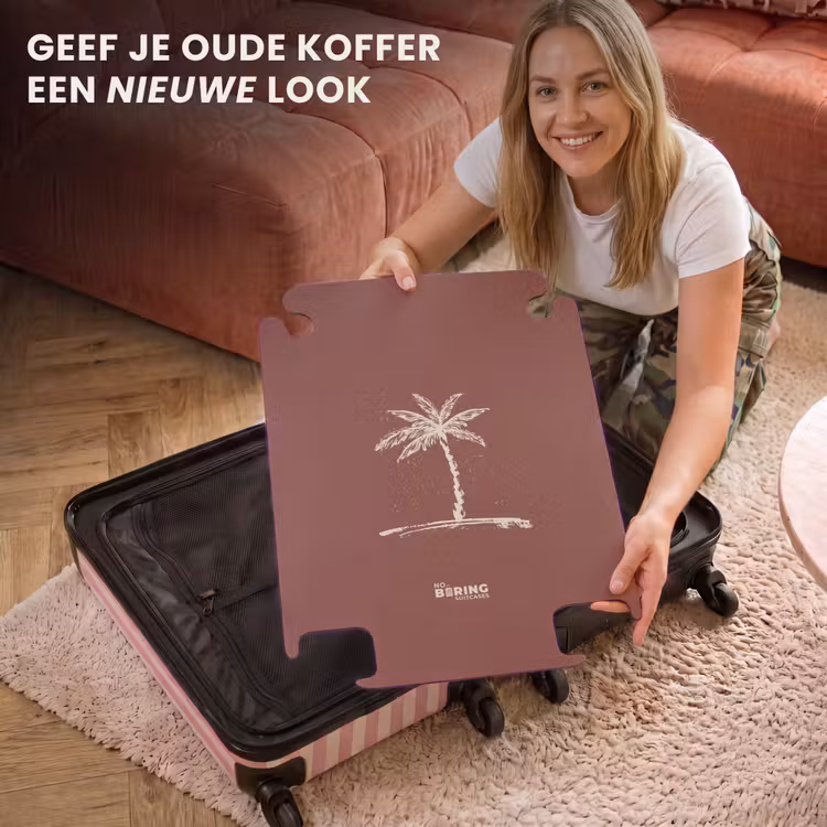 CaseSwap™ - Palmbomen - Palmboom op mahoniebruine achtergrond — 3