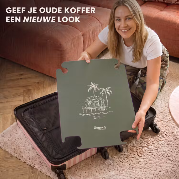 CaseSwap™ - Palmbomen - Eiland op olijfgroene achtergrond — 3