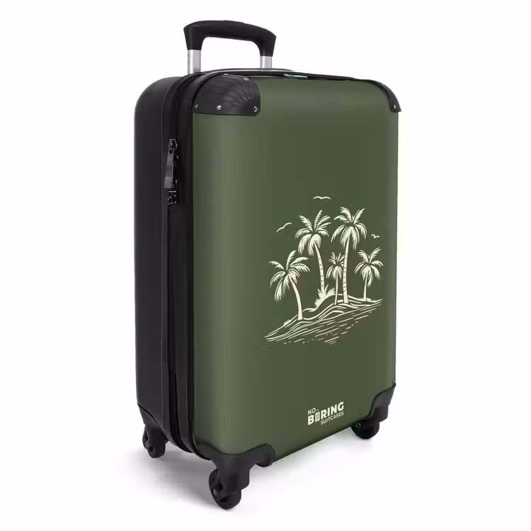 CaseSwap - Palmbomen - Palmbomen op olijfgroene achtergrond — 2