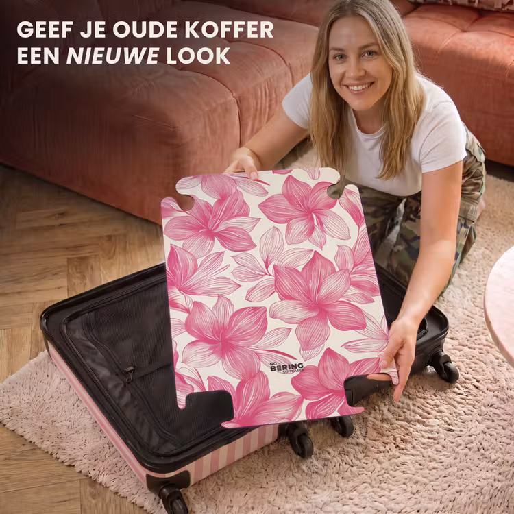 CaseSwap - Vintage bloemenpatroon - Roze met crème — 3