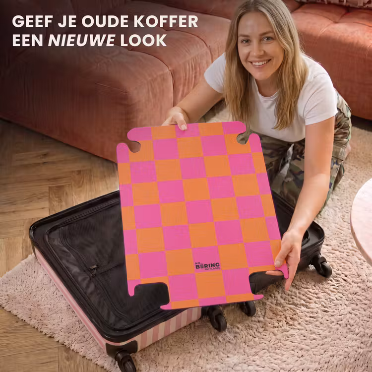 CaseSwap™ - Squares - Roze/Oranje — 3