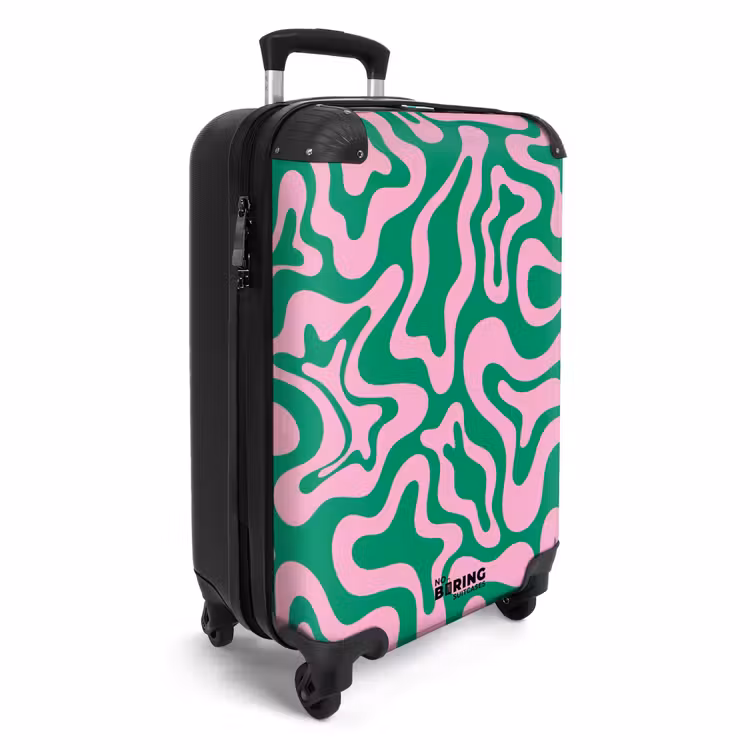 CaseSwap™ - Abstract - Organisch Roze/Groen — 2
