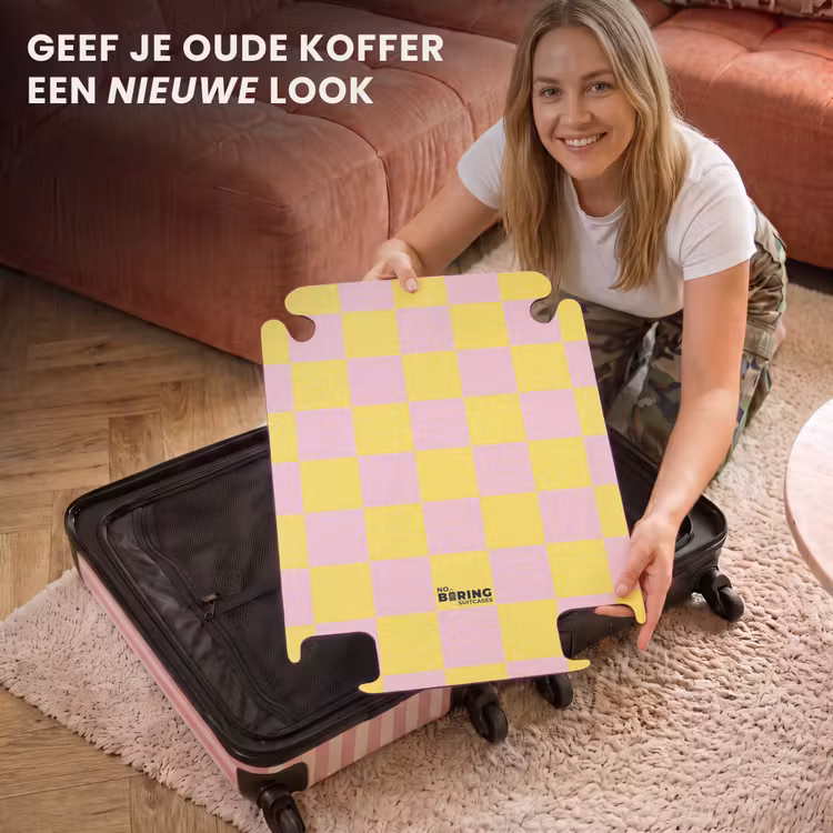 CaseSwap™ - Squares - Roze/Geel — 3