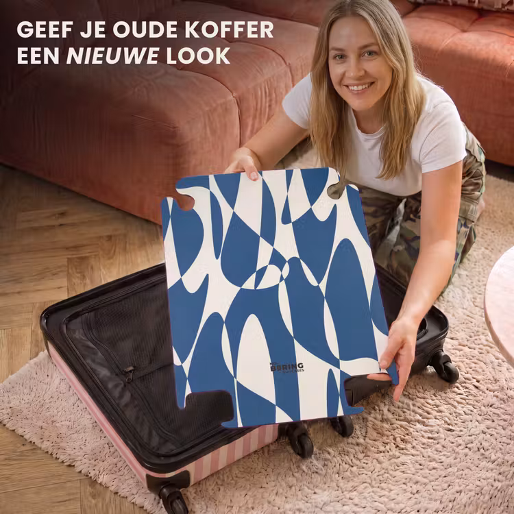 CaseSwap™ - Abstract - Blauw/Witte vormen — 3