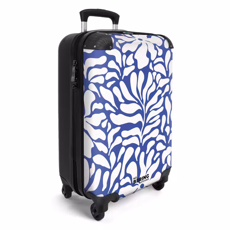 CaseSwap - Abstract - Blauw/Wit Bloemenpatroon — 2