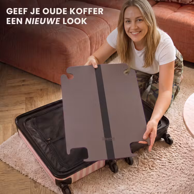 CaseSwap - Minimal - Donkerbruin met zwarte streep — 3