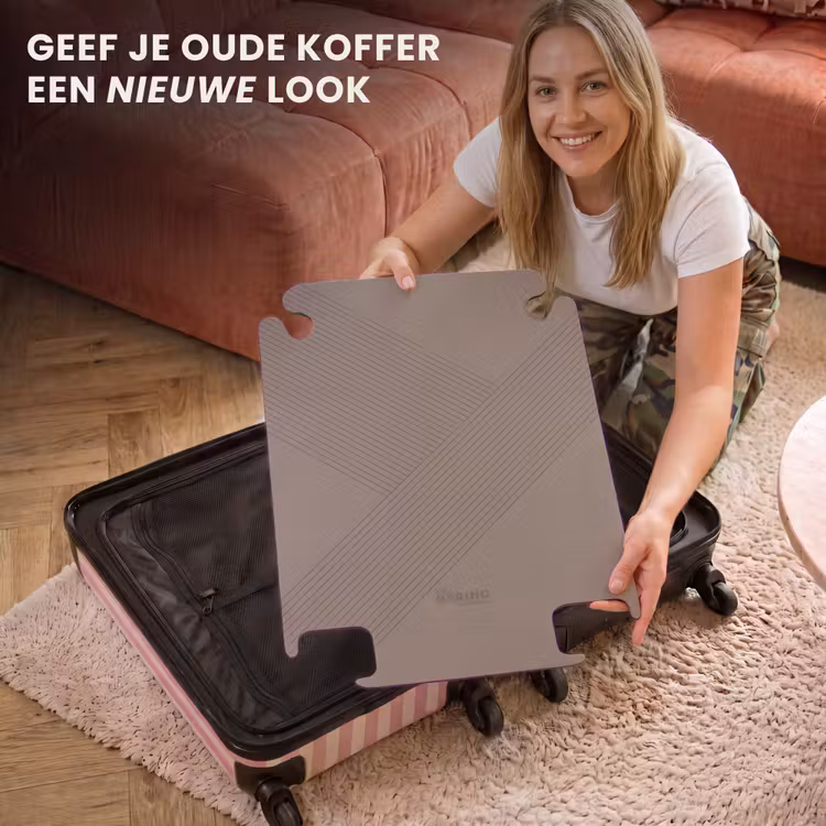 CaseSwap - Minimal - Kruisende lijnen op donker taupe — 3