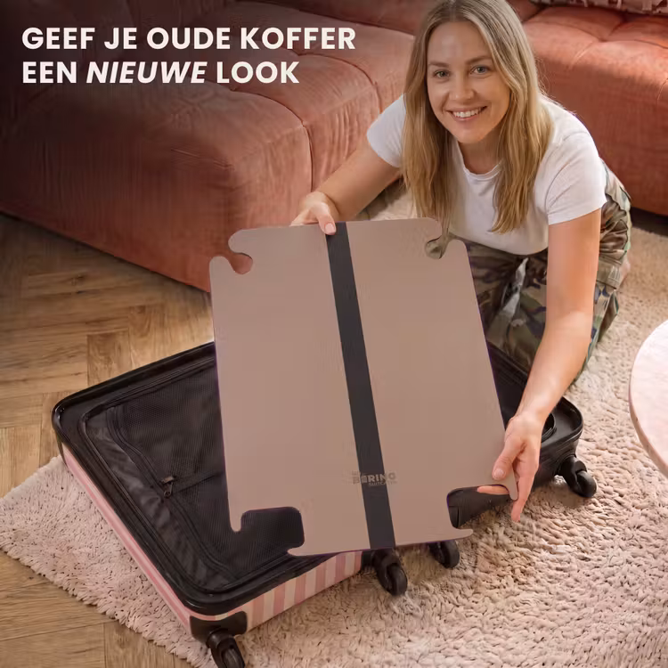 CaseSwap™ - Minimal - Warm bruin met zwarte streep — 3