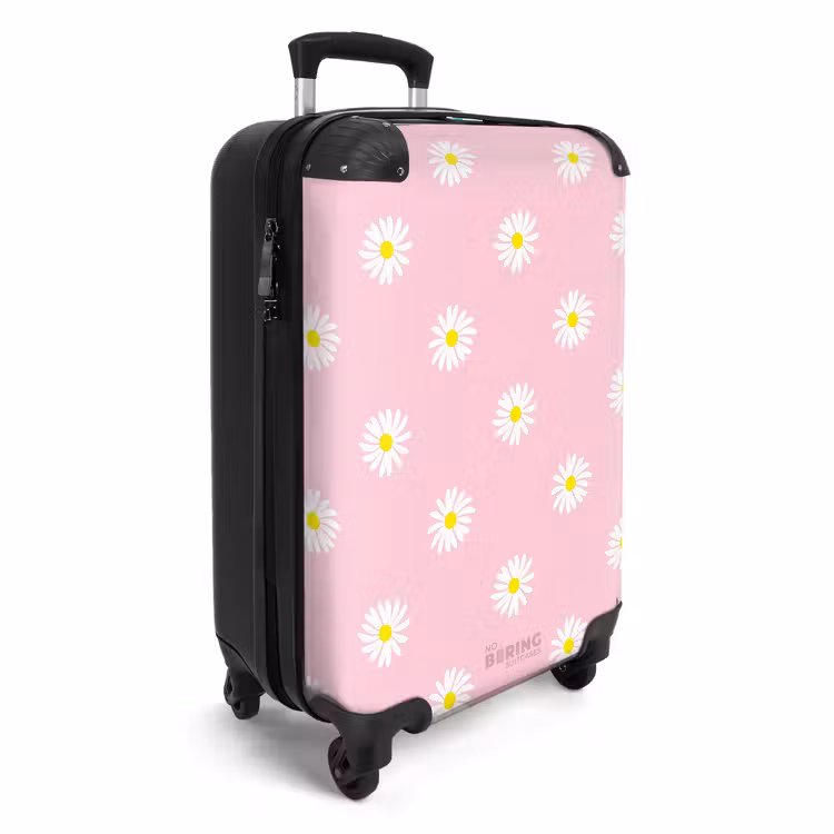CaseSwap™ - Pastel - Margrieten op licht licht roze achtergrond — 2