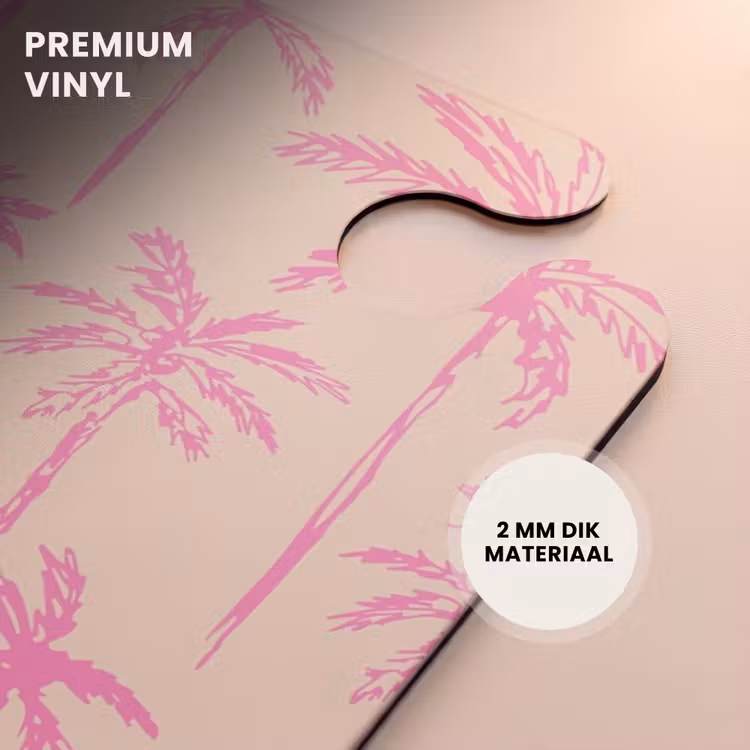 CaseSwap™ - Patronen - Roze palmbomenpatroon op beige achtergrond — 6