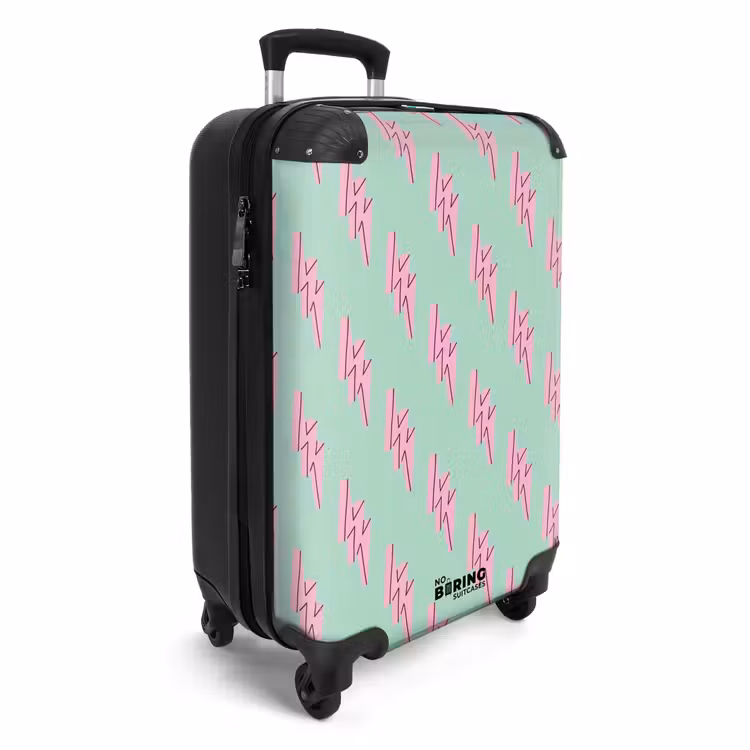 CaseSwap™ - Patronen - Roze bliksem op mintgroen — 2