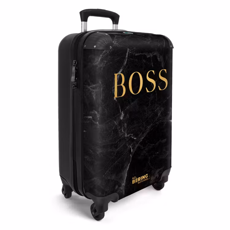 CaseSwap™ - Quotes - Boss - Marmer look - Goud - Zwart — 2