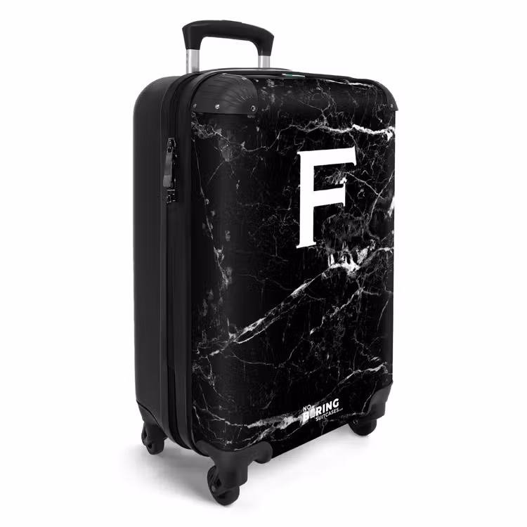 CaseSwap™ - Marmer - Zwart - Letter F — 2
