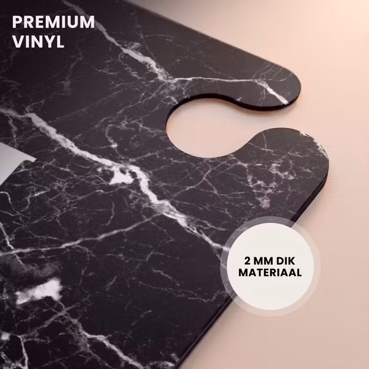 CaseSwap™ - Letter M - Marmer print - Zwart - Luxe — 6