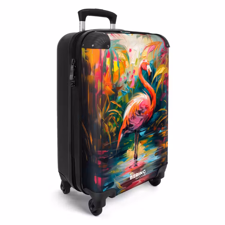 CaseSwap™ - Flamingo in kleurrijke omgeving van olieverf — 2