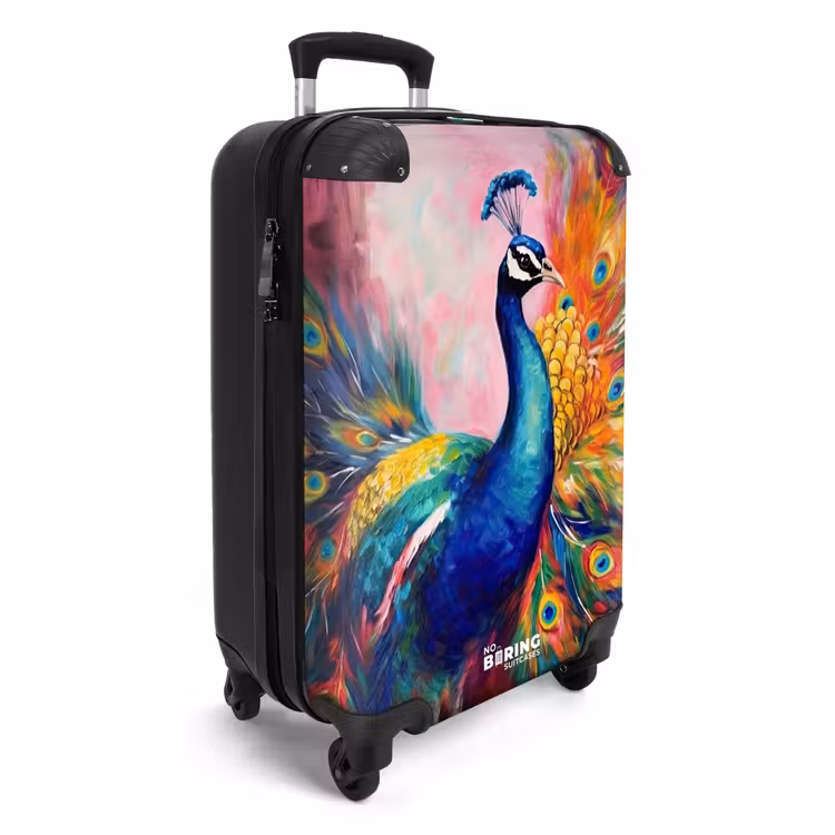 CaseSwap - Kleurrijk portret van een pauw in olieverf — 2