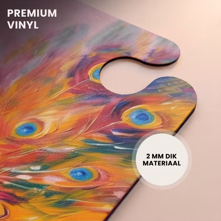CaseSwap - Kleurrijk portret van een pauw in olieverf — 6