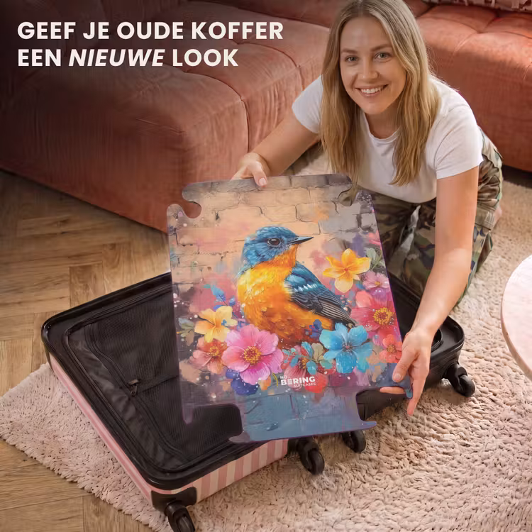 CaseSwap™ - Vogel met bloemen in graffiti stijl — 3