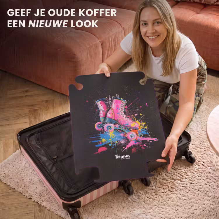 CaseSwap™ - Roze rolschaatsen met verf — 3