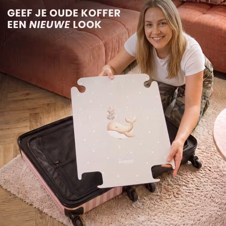 CaseSwap™ - Beige walvis in bloemenzee — 3