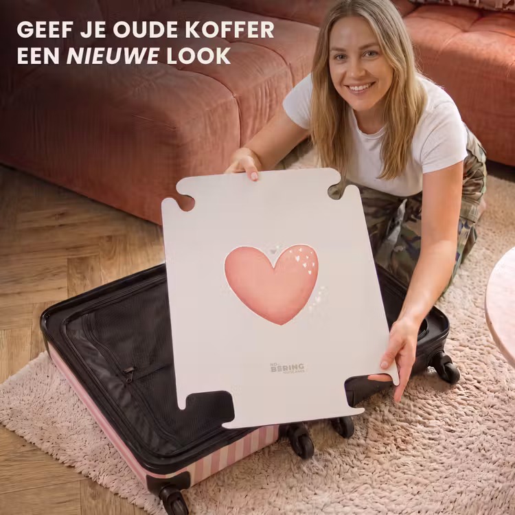 CaseSwap™ - Rood hart op een beige achtergrond — 3