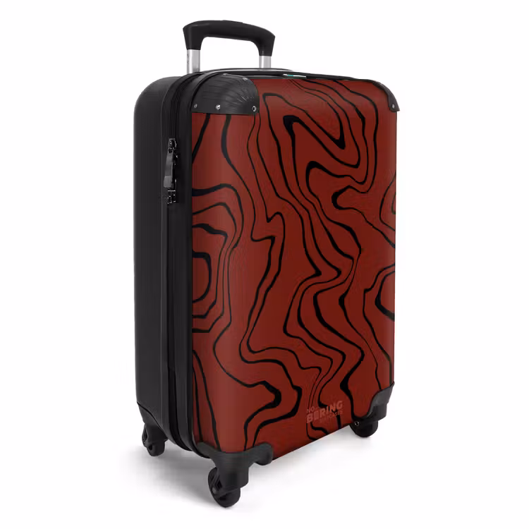 CaseSwap™ - Rode achtergrond met abstracte zwarte lijnen — 2