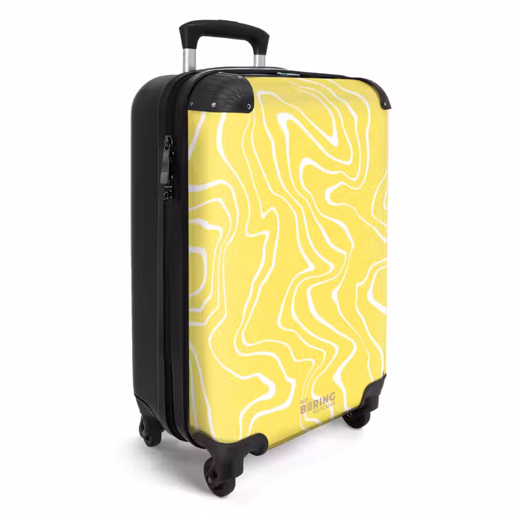 CaseSwap - Gele achtergrond met abstracte witte lijnen — 2