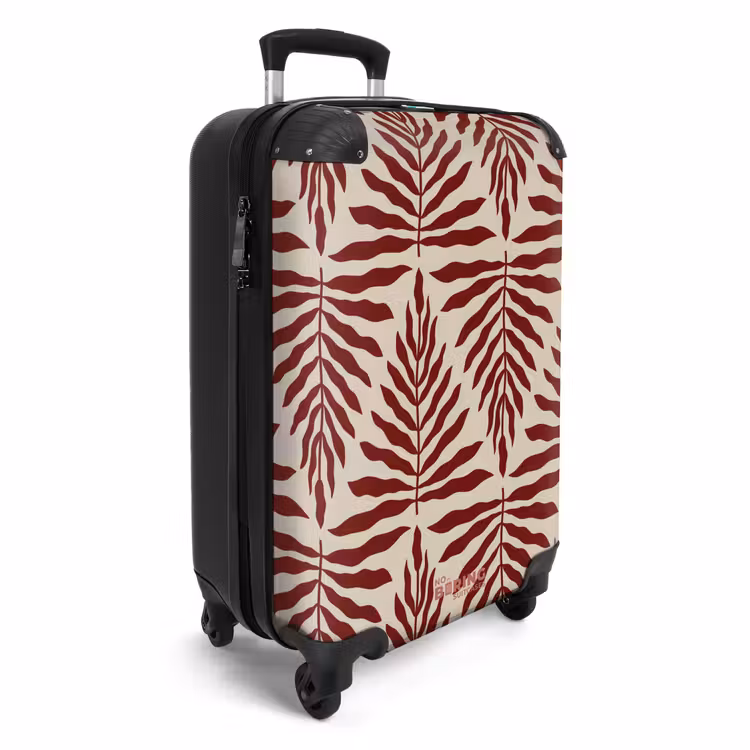 CaseSwap™ - Patroon van bladeren in beige met rood — 2