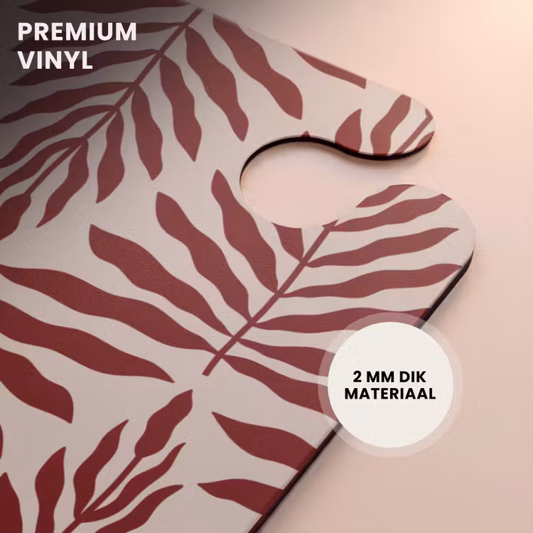 CaseSwap™ - Patroon van bladeren in beige met rood — 6