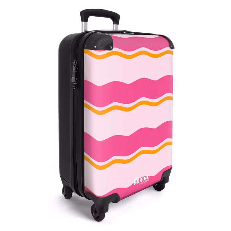 CaseSwap - Golvende strepen in roze en oranje — 2