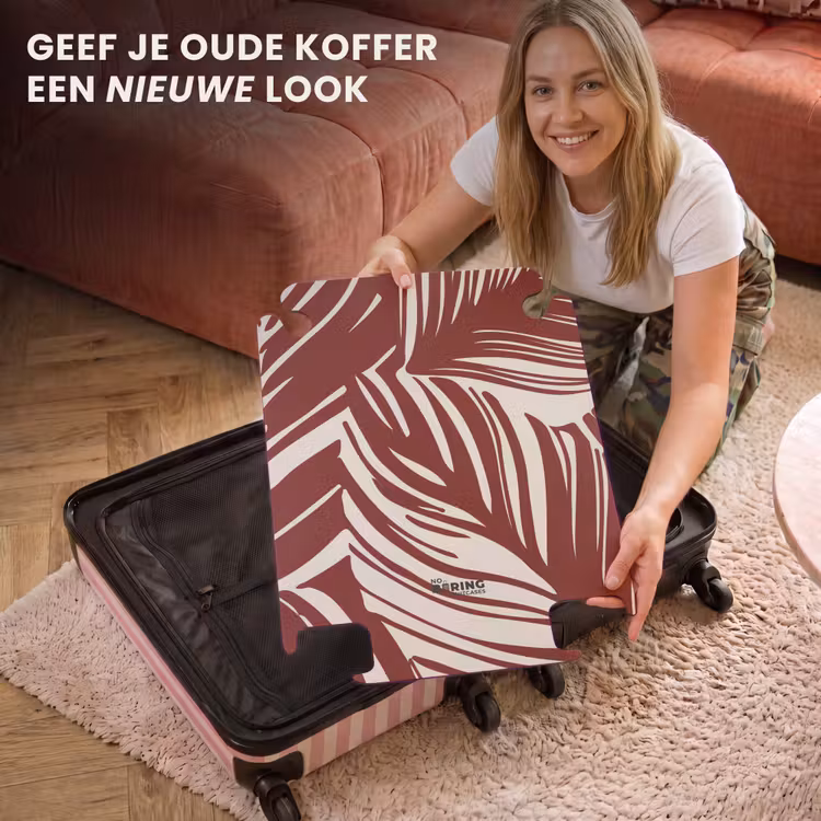 CaseSwap - Grote bladeren in rood met beige — 3