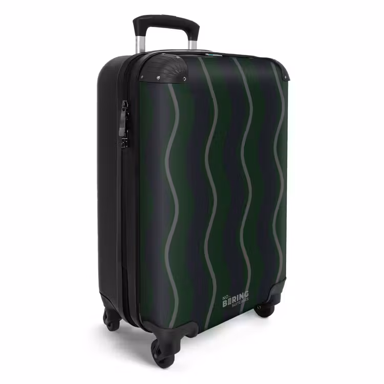 CaseSwap™ - Golvende strepen in groen met grijs — 2