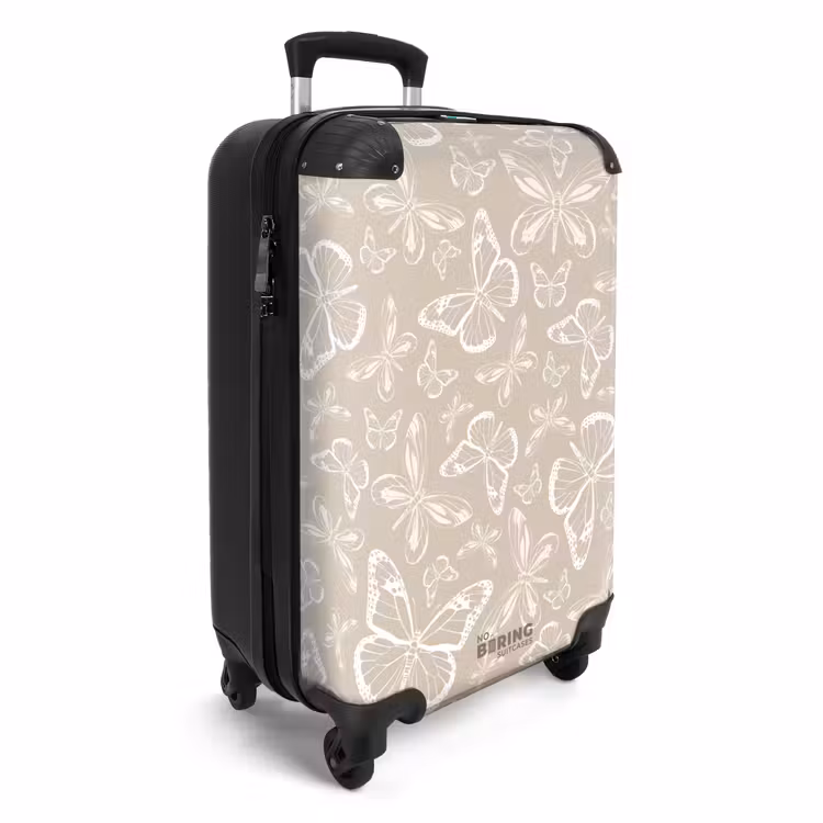 CaseSwap™ - Patroon van vlinders in beige — 2