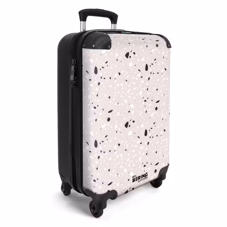 CaseSwap™ - Terrazzo patroon beige met zwart en wit — 2