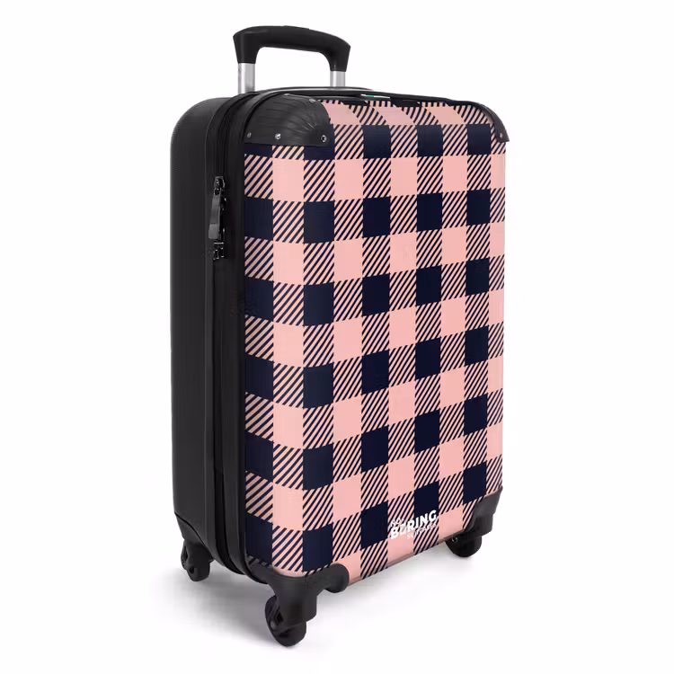 CaseSwap™ - Geruit dambordpatroon in roze en zwart — 2