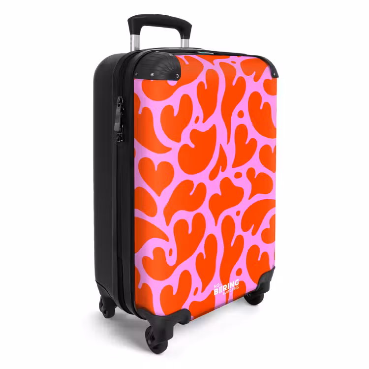CaseSwap™ - Organisch hartmotief in rood op roze achtergrond — 2