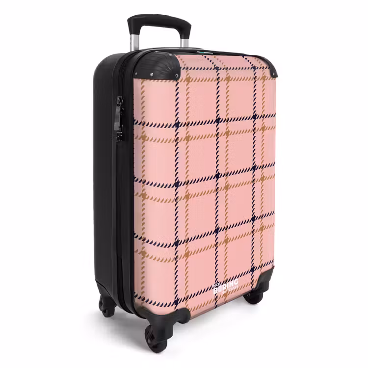 CaseSwap™ - Roze ruitstructuur met bruine en zwarte accenten — 2